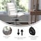 Flash Furniture White LeatherSoft Drafting Chair with Skate Wheels GO-2286B-WH-RLB-GG - alternate 3